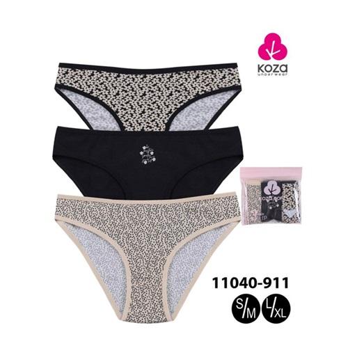 Koza 11040-911 Bayan Penye Desenli 3 Lü Bikini