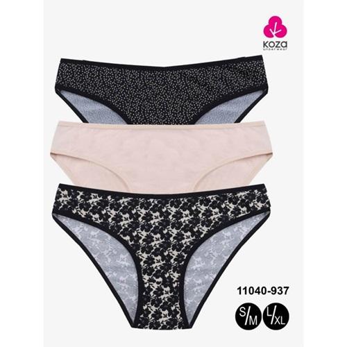 Koza 11040-937 Bayan Penye Desenli 3 Lü Bikini