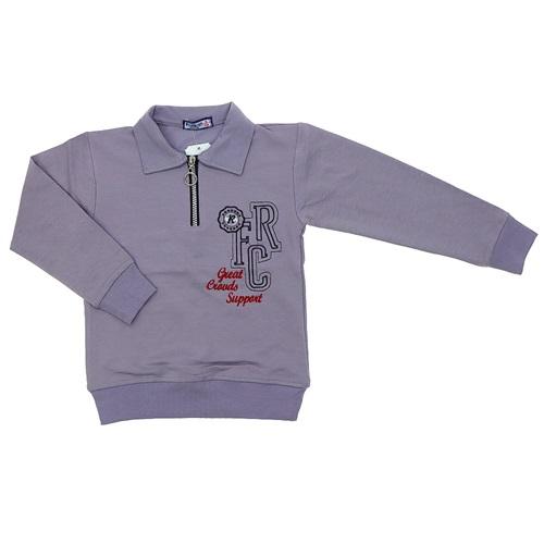 Furkan 8019 Erkek Çocuk Nakışlı 2 İp Yakalı Sweat 9-12 Yaş