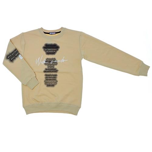 Furkan 8002 Erkek Çocuk Your Determination Baskılı 2 İp Yakalı Sweat 13-16 Yaş