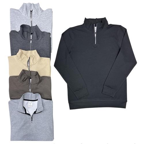 Erkam D4855 Erkek Diagonel Yaka Fermuarlı Sweat S-2XL