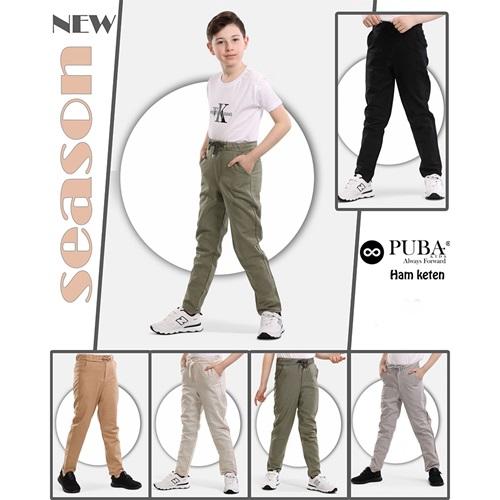 Puba 1429-2 Erkek Çocuk Ham Keten Jogger Pantolon 8-12 Yaş(10 Lu)