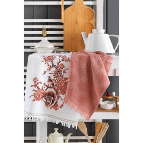 Cocona Palmiye 2 Li Lux Mutfak Havlusu Seti 40X60 Cm