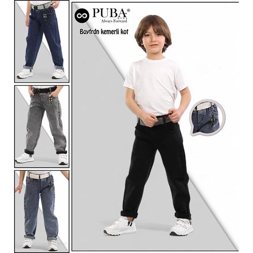 Puba 725 Erkek Çocuk Cotton Boy Friend Blue Rock Kot Pantolon 3-6 Yaş