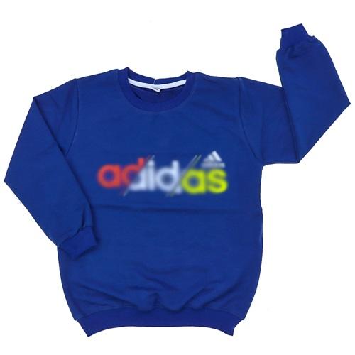 Alfa Kids 8195 Erkek Çocuk Kompak Penye Adidas Baskılı Sıfır Yaka Sweat 13-16 Yaş