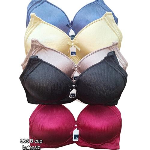 F.K 363 Bayan Desteksiz Süngerli Balensiz Sütyen 80-95