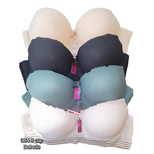 F.K 364 Bayan Tırnak Dantelli Destekli Balenli Sütyen 75-90