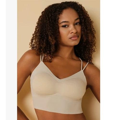 F.K 682 Bayan Lazer Kesim Çapraz Askılı Petli Sütyen ML-XL-2XL