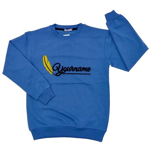 Furkan 8002 Erkek Çocuk Yourname Nakışlı 2 İp Yakalı Sweat 13-16 Yaş