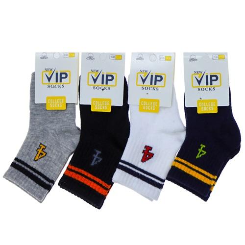 Vip 210 Erkek Çocuk Kolej Desenli Mevsimlik Soket Çorap