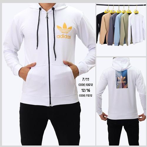 Adidas 11512 Erkek Çocuk Kompak Adidas Baskılı Fermuarlı Kapşonlu Sweat 12-16 Yaş