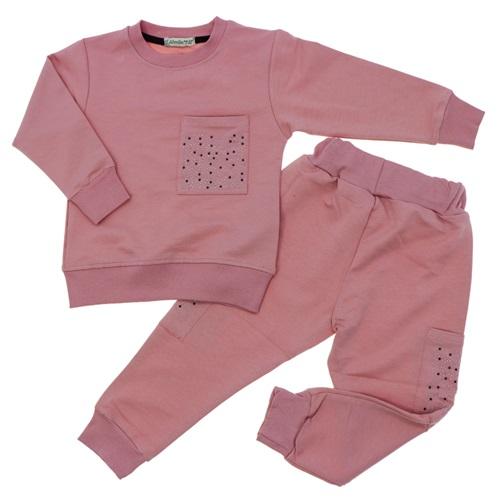 Almila Kız Çocuk Kompak Penye Taş Baskılı 2 Li Takım 3-6 Yaş