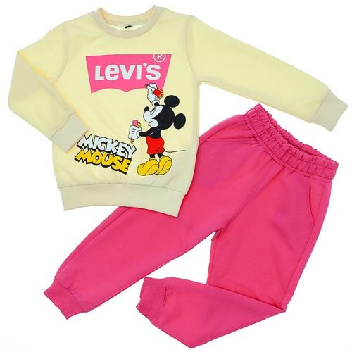 Erenbey 218 Kız Çocuk Kompak Penye Mıckey Mouse Baskılı Takım 4-10 Yaş
