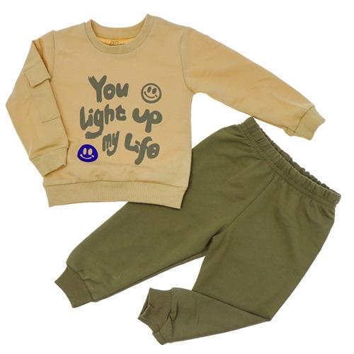 Erenbey 106 Erkek Çocuk Kompak Penye You Light Up My Life Baskılı Takım 1-4 Yaş