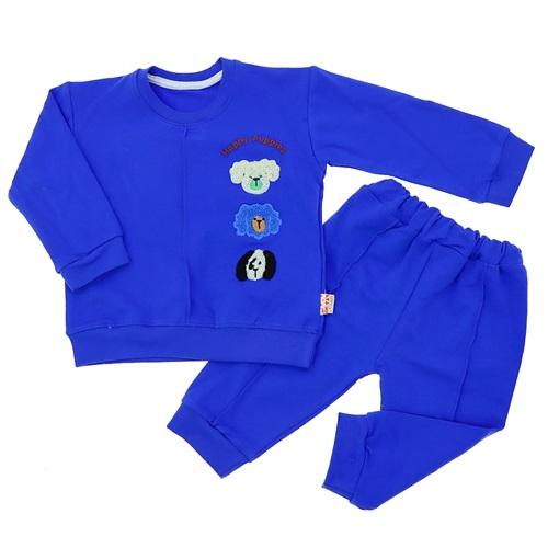 MY Oktay 3351 Erkek Bebe Süzine Sevimli Hayvanlı Nakış Yelekli 2 Lü Takım 1-4 Yaş