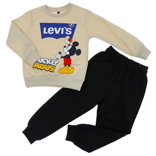 Erenbey 216 Erkek Çocuk Kompak Penye Levis Mickey Mouse Baskılı Takım 4-10 Yaş