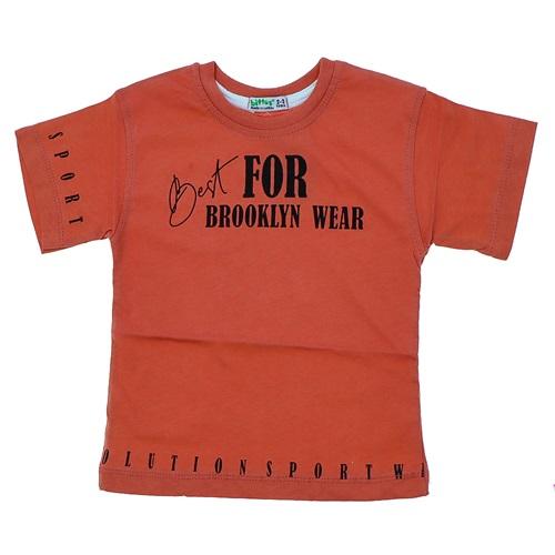 Bittoş 0617 Erkek Çocuk Penye Kolu Ve Önü Baskılı Tişört 2-11 Yaş