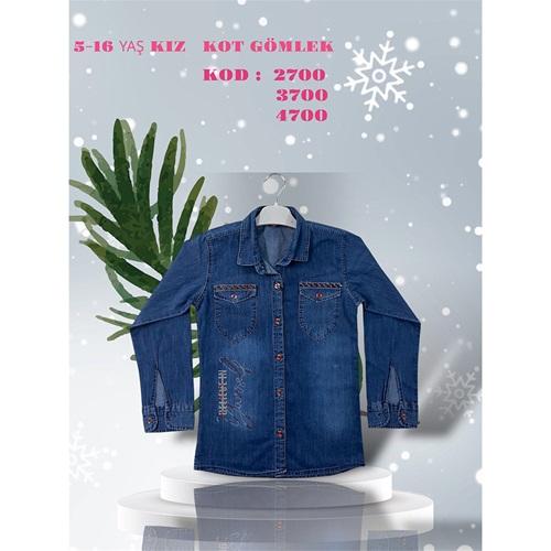 Bobiks Can 3700 Kız Çocuk Garson Kot Gömlek 9-12 Yaş