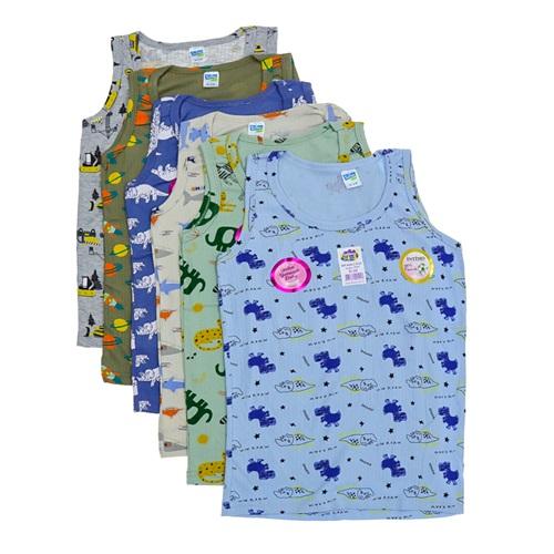 İntimo Kids 2511 Erkek Çocuk Baskılı Raporlu Askılı Atlet (6 Lı)