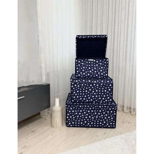 Vay Be Lux Desenli Çok Amaçlı Baza Saklama Kutusu Hurç Ebatı 40X50x19 Cm