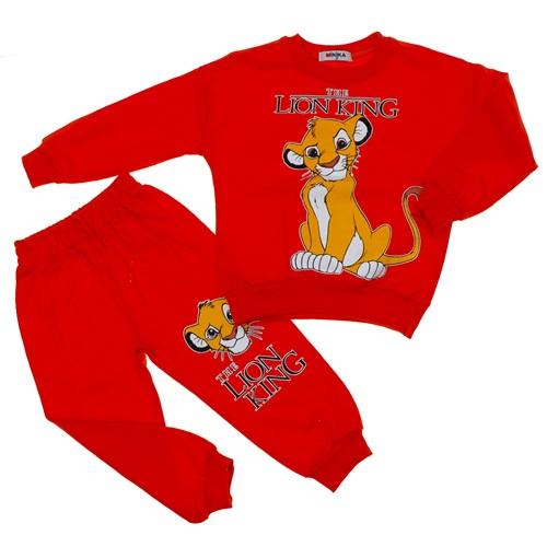 Minika Erkek Çocuk Penye Lıon Kıng Baskılı Takım 2-5 Yaş