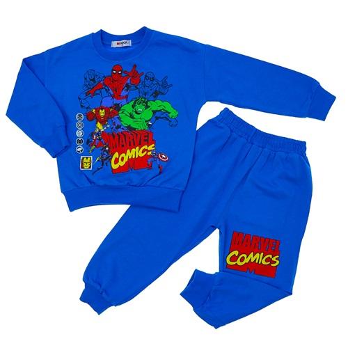 Minika Erkek Çocuk Penye Marvel Comıcs Çizgi Kahramanlar Baskılı Takım 2-5 Yaş