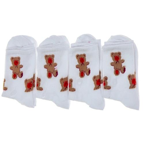 Arın Bayan Penye Desenli Sakallı Kolej Çorap