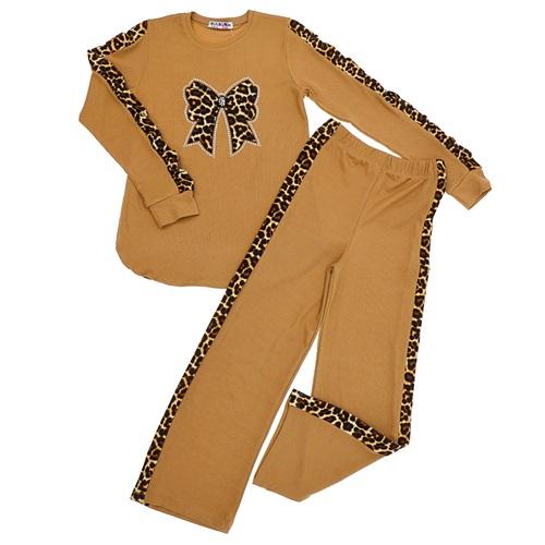 Güldür 9311 Kız Çocuk Kol Büzgü Leoparlı 2 Li Takım 13-16 Yaş