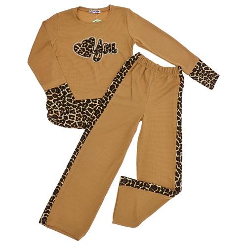 Güldür 9312 Kız Çocuk Burgu Eetek Leopar Bindirmeli 2 Li Takım 9-12 Yaş