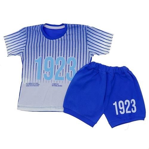 My Oktay 3417 Erkek Bebe Penye 1923 Baskılı Şortlu 2 Li Takım 3-24 Ay