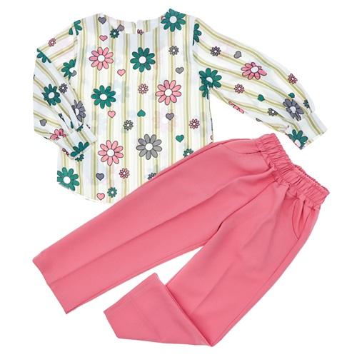 Stylla 1955 Kız Çocuk Çiçek Baskılı 2 Li Takım 5-8 Yaş