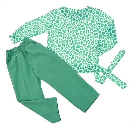 Stylla 1959 Kız Çocuk Leopar Baskılı 2 Li Takım 5-8 Yaş