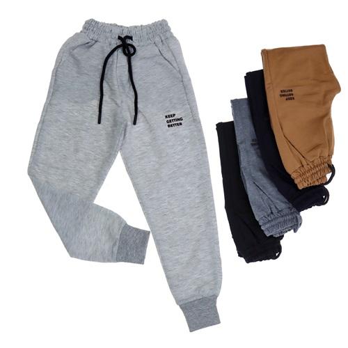 Paris Kids 7064 Erkek Çocuk Kompak Penye Keep Gettıng Baskılı Eşofman Alt 13-16 Yaş