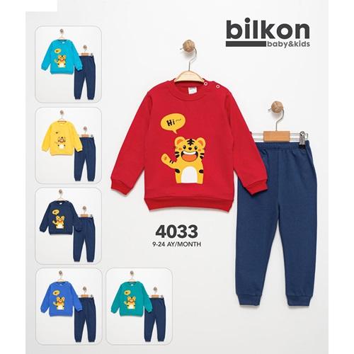 Bilkon Baby 4033 Erkek Bebe 2 İp Hı Tıger Baskılı Takım 9-24 Ay