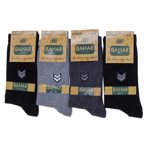 Bahar 3408 Erkek Desenli Likralı Garson Soket Çorap