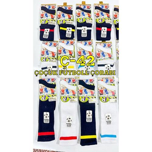 XGri Polo Ç-42 Erkek Çocuk Penye Likralı Futbol Çorap