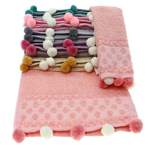 Labella 1,852 Gr Meva Ponponlu El Yüz Havlusu 50x90 Cm