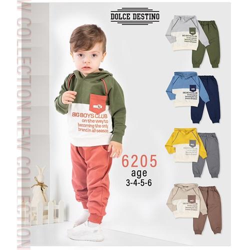 Dolce Destino 6205 Erkek Çocuk Penye Bıg Boys Club Nakışlı Takım 3-6 Yaş