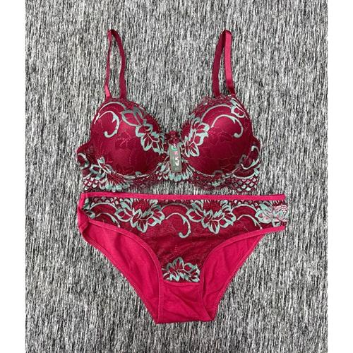 Ebru 8053 Bayan Dantelli Silikonlu Dolgulu Sütyen Takım 75-95