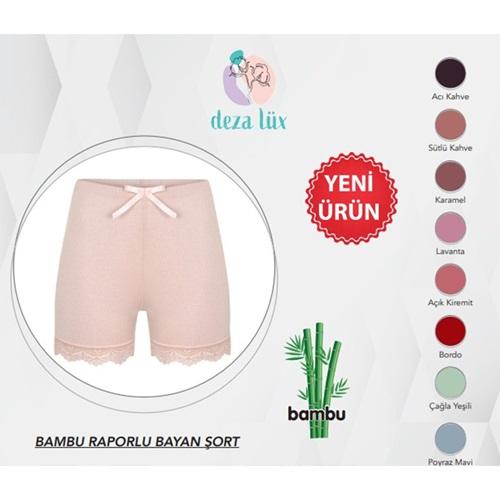 Deza 5071 Bayan Bambu Raporlu Dantelli Şort