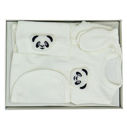 Nana Baby 20539 Bebe Penye Raporlu Micro Panda Nakışlı 5 Li Zıbın Takım 0-3 Ay (Kutulu)