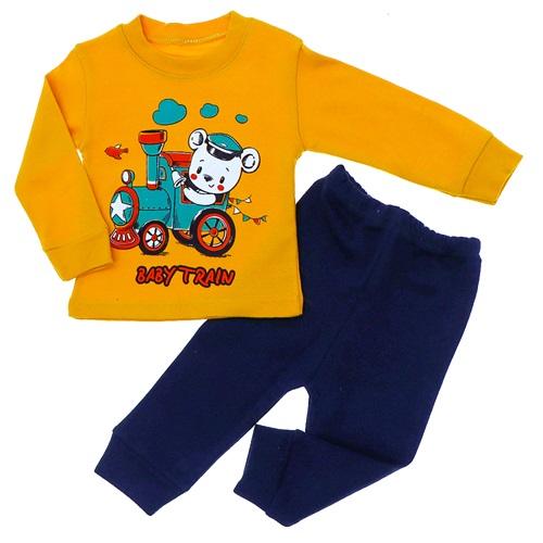 Emek Bebe Erkek Bebe Penye Trende Sevimli Ayıcık Baskılı Takım 3-12 Ay