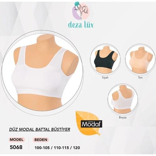 Deza Lüx 5068 Bayan Bambu Battal Düz Kalın Askılı Pedli Büstiyer
