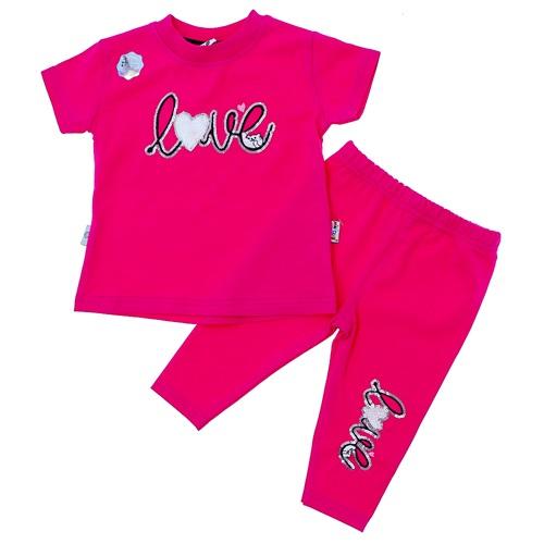 Mini Club 282 Kız Bebe Penye Pullu Love Nakışlı Takım 6-24 Ay