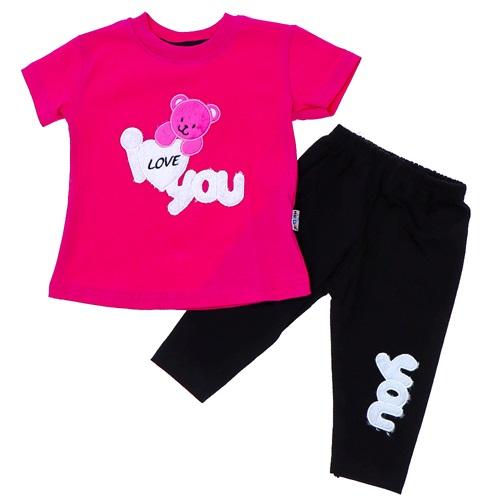 Mini Club 273 Kız Bebe Penye Peluş Sevimli Ayıcık Nakışlı Takım 6-24 Ay