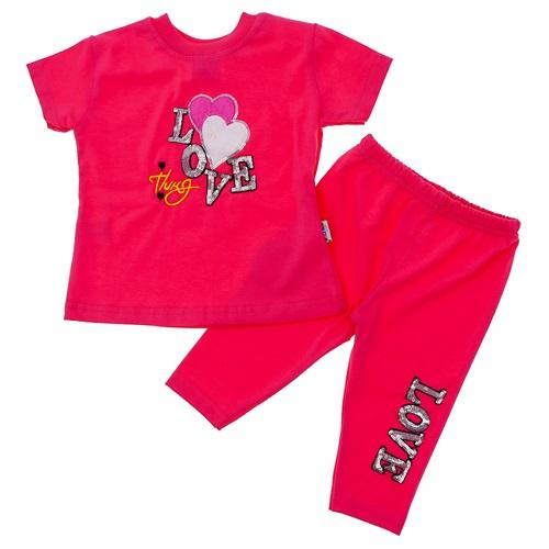 Mini Club 280 Kız Bebe Penye Peluş Pullu Kalp Nakışlı Takım 6-24 Ay