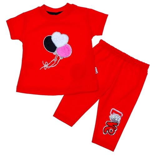 Mini Club 284 Kız Bebe Penye Pullu Balon Nakışlı Takım 6-24 Ay