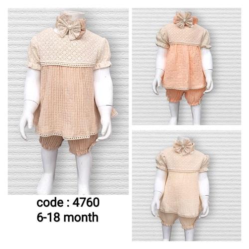 Lupita 4760 Kız Bandanlı Müslin 2 Li Takım 6-18 Ay