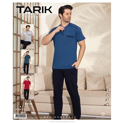 Tarık 5315 Erkek Penye Flotalı Düz Renk Kısa Kol Pijama Takımı M-2XL