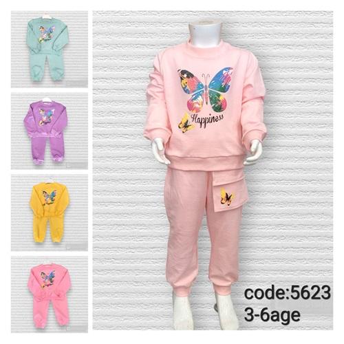 Lupita 5623 Kız Çocuk Penye 2 İp Kelebekl Baskılı 2 Li Takım 3-6 Yaş